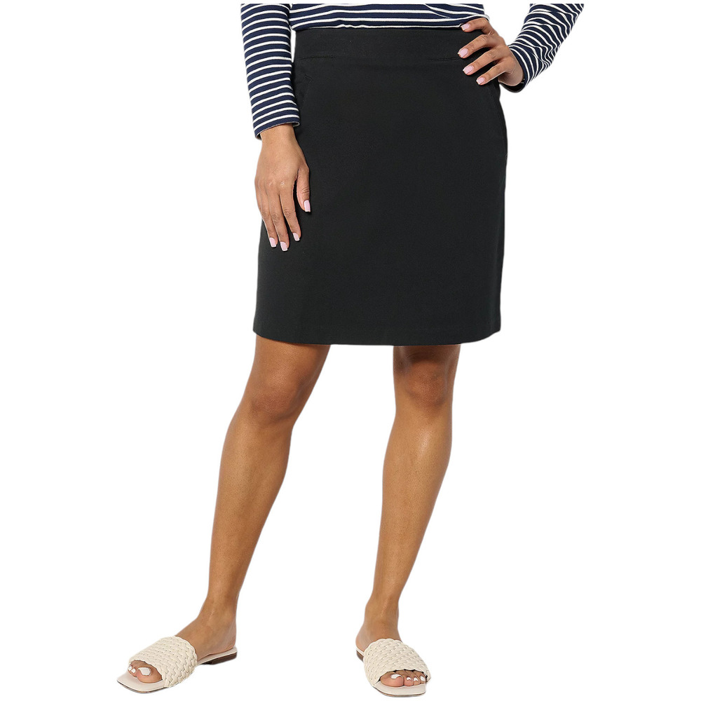Isaac Mizrahi Live! Women's 24/7 Skort w Pockets Pitch Black - Regular